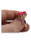 Rusijos sovietinė rožė 14k 585 aukso alexandrite ruby smaragdas safyras cirkoninis žiedas VRC014