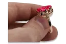 Rusijos sovietinė rožė 14k 585 aukso alexandrite ruby smaragdas safyras cirkoninis žiedas VRC014