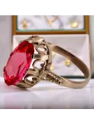 Rusijos sovietinė rožė 14k 585 aukso alexandrite ruby smaragdas safyras cirkoninis žiedas VRC014