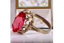 Rusijos sovietinė rožė 14k 585 aukso alexandrite ruby smaragdas safyras cirkoninis žiedas VRC014