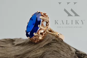 Российская советская роза 14K 585 Gold Alexandrite Ruby Emerald Sapphire Zircon кольцо VRC014