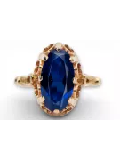 Russische Sowjetrose 14k 585 Gold Alexandrite Rubin Smaragd Saphir Zirkon Ring VRC014