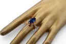 Ruská sovětská růže 14k 585 Zlato Alexandrite Ruby Emerald Sapphire Zircon Ring VRC014