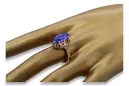 Ruská sovětská růže 14k 585 Zlato Alexandrite Ruby Emerald Sapphire Zircon Ring VRC014