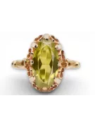 Ruská sovětská růže 14k 585 Zlato Alexandrite Ruby Emerald Sapphire Zircon Ring VRC014