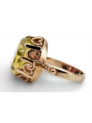 Rusijos sovietinė rožė 14k 585 aukso alexandrite ruby smaragdas safyras cirkoninis žiedas VRC014