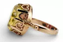 Rusia soviética Rose 14k 585 Oro Alexandrite Ruby Emerald Sapphire Zircon Anillo VRC014