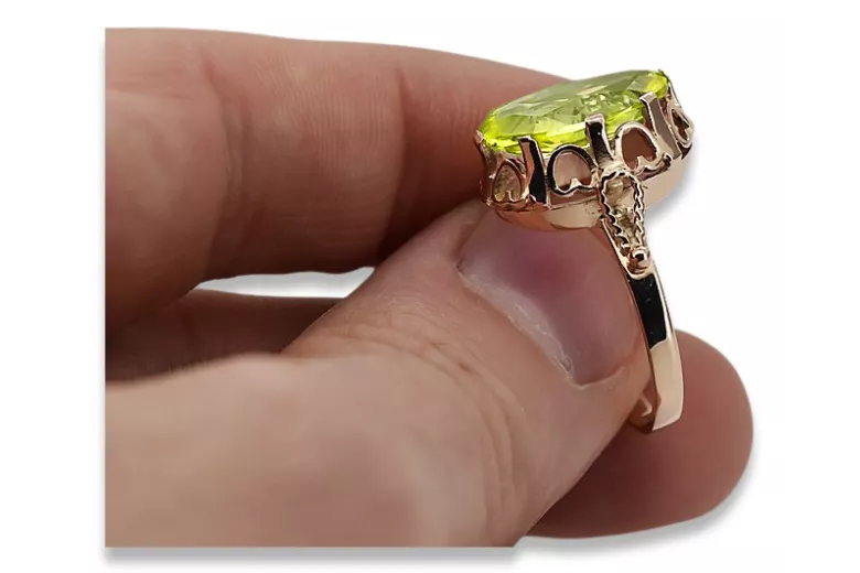 Ruská sovietska ruža 14k 585 zlata Alexandrita Ruby Emerald Sapphire Zircon Ring VRC014