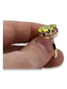 Rusia soviética Rose 14k 585 Oro Alexandrite Ruby Emerald Sapphire Zircon Anillo VRC014