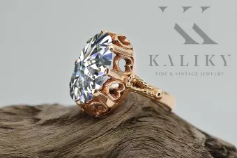 Российская советская роза 14K 585 Gold Alexandrite Ruby Emerald Sapphire Zircon кольцо VRC014