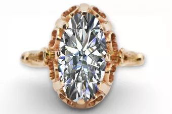 Российская советская роза 14K 585 Gold Alexandrite Ruby Emerald Sapphire Zircon кольцо VRC014