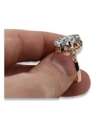Ruská sovětská růže 14k 585 Zlato Alexandrite Ruby Emerald Sapphire Zircon Ring VRC014
