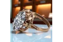 Руски съветски роза 14k 585 злато александрит рубин смарагд сапфир циркон пръстен vrc014