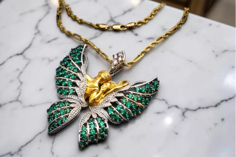 قلادة من الذهب ★ https://zlotychlopak.pl/ar/ ★ عينة الذهب 585 333 السعر المنخفض