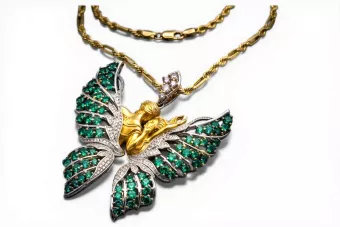 Colgante de oro ★ https://zlotychlopak.pl/es/ ★ Ejemplo de oro 585 333 Bajo Precio