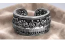 Sterling silver 925 ring crn006s The Last Supper Jesus Ring Art Deco Vintage style