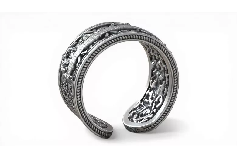 Sterling silver 925 ring crn006s The Last Supper Jesus Ring Art Deco Vintage style