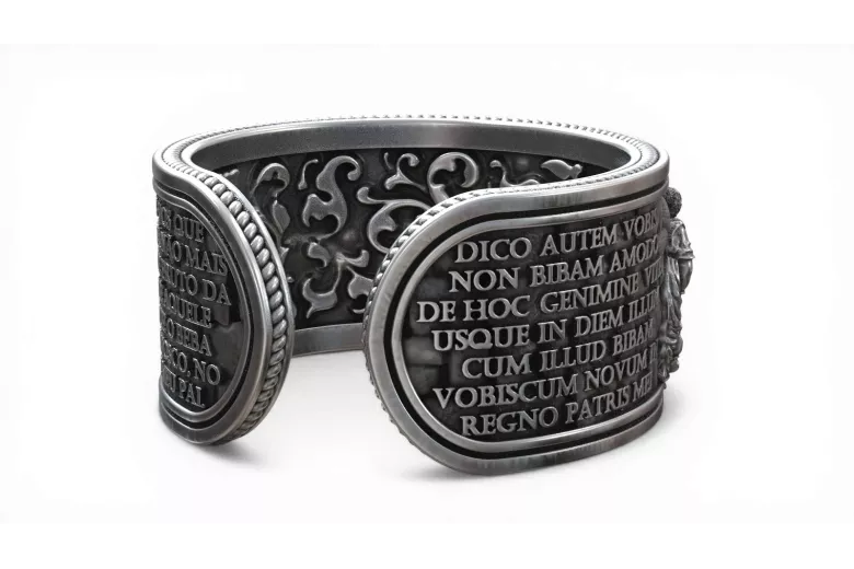 Sterling silver 925 ring crn006s The Last Supper Jesus Ring Art Deco Vintage style