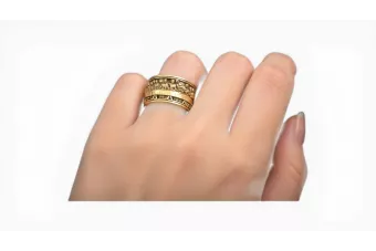 Russian Soviet rose pink 14k 585 gold Vintage ring vrn001