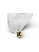 Aur galben 14K 585 Yellow Peridot cercei vec035y-yp Rusesc Sovietic URSS Stil Vintage Art Deco style