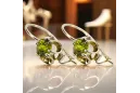 Aur galben 14K 585 Yellow Peridot cercei vec035y-yp Rusesc Sovietic URSS Stil Vintage Art Deco style