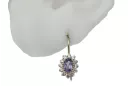 Žltá 14k zlatá 585 Alexandrite Princezná náušnice Cec026Y Ruské sovietové vintage šperky Art Deco štýl