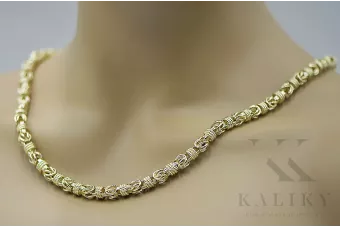 Žlutý růžový zlatý řetěz ★ russiangold.com ★ zlato 585 333 nízká cena