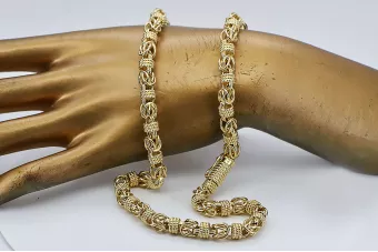 Жълта розова златна верига ★ russiangold.com ★ Злато 585 333 Ниска цена