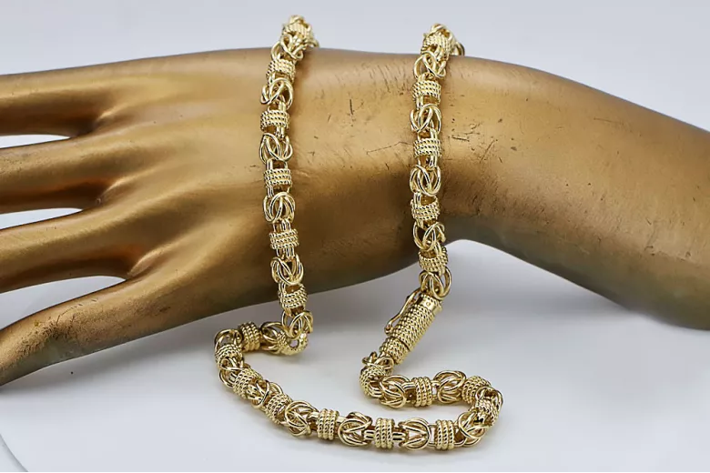 Gelbe Roségold Kette ★ russiangold.com ★ Gold 585 333 Niedriger Preis