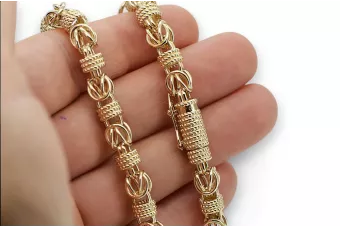 Žltý ružový zlatý reťaz ★ russiangold.com ★ GOLD 585 333 Nízka cena