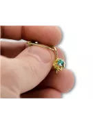 14-ка/желтое золото 585 Emerald Серьги vec145y-em Русский Советский СССР Винтаж украшения Ар-деко style Art Deco