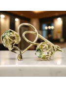 14k κίτρινο χρυσό 585 Yellow Peridot Σκουλαρίκια vec145y-yp Russian Soviet USSR Vintage craft Art Deco style