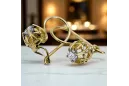 Yellow 14k gold 585 Zircon earrings vec145y-zi Russian Soviet USSR Vintage Jewelry Art Deco style