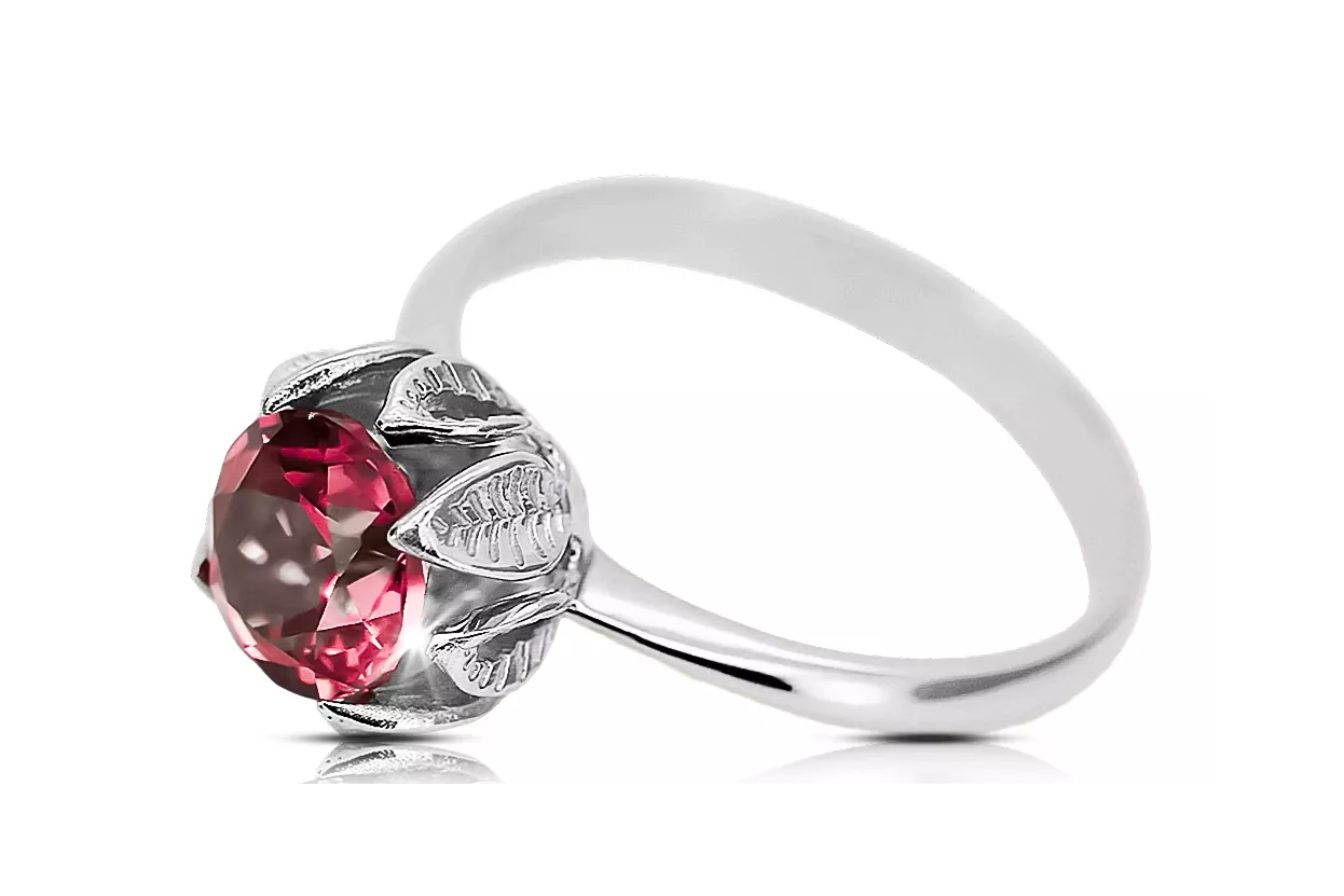 Кольцо Ruby Стерлинговое серебро 925 пробы Винтаж стиль vrc051s-rb Art Deco Советский винтажный стиль украшений Ар-деко