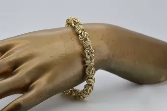 Złota bransoletka 14k 585 wzór królewski cb009y