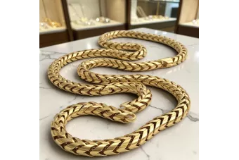 Żółty 14K Złoto Nowy model Stylowy łańcuch cc059Y
