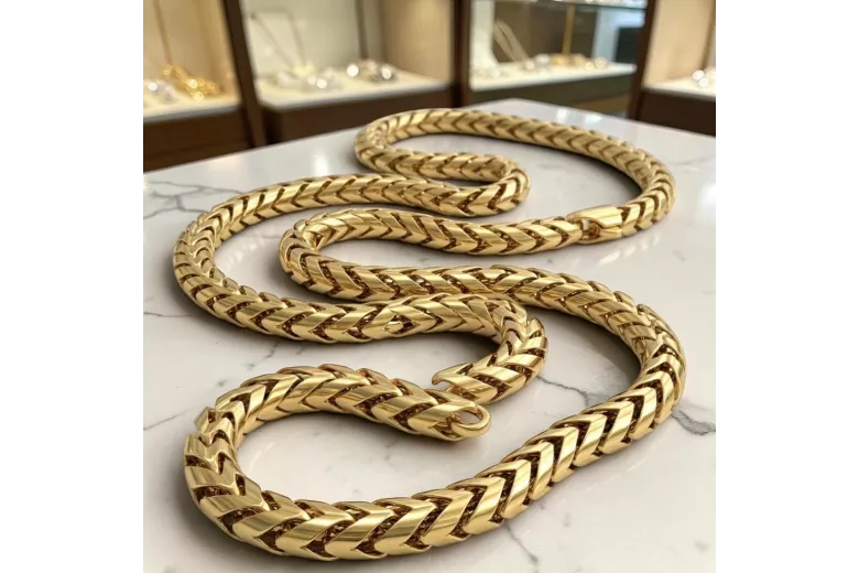 Yellow 14k gold New model Snake style chain cc059y