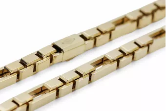 Žlutá 14k zlatá jedinečná kotva pevný řetěz nový model vynikající! cc044y