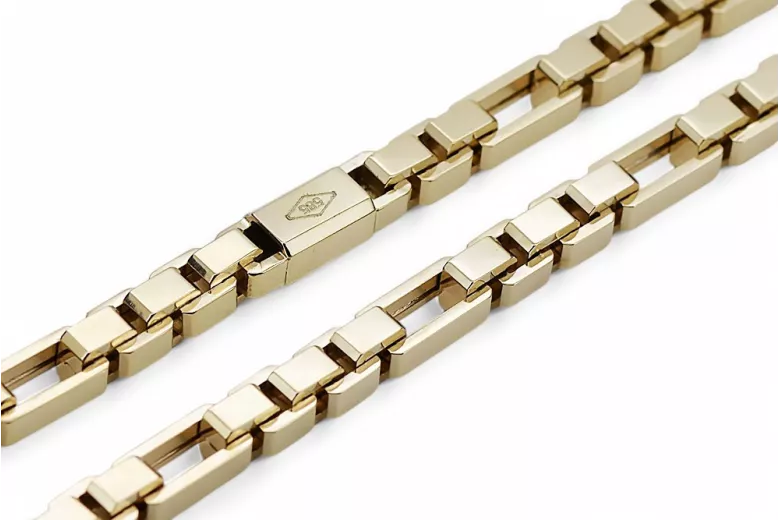 Jaune 14k Or Ancre unique Chaîne solide Nouveau modèle Excellent! cc044y