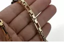Žlutá 14k zlatá jedinečná kotva pevný řetěz nový model vynikající! cc044y
