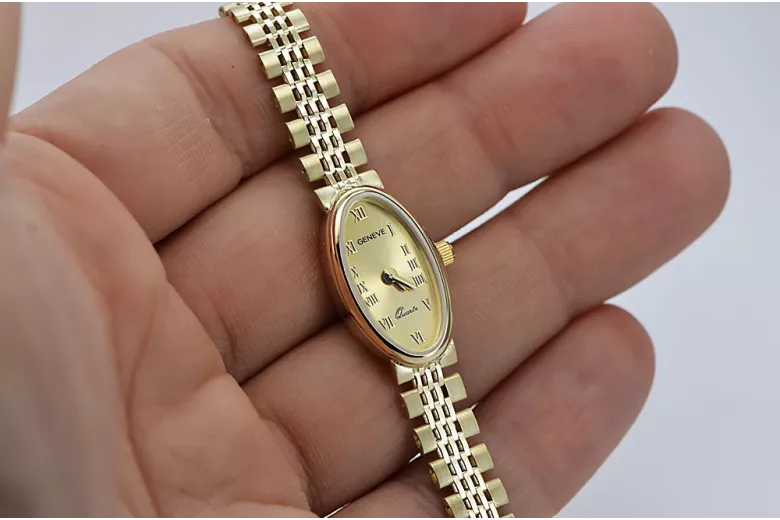 Gold Ladies Watch ★ Zlotychlopak.pl ★ Puritate de aur 585 333 Preț scăzut!