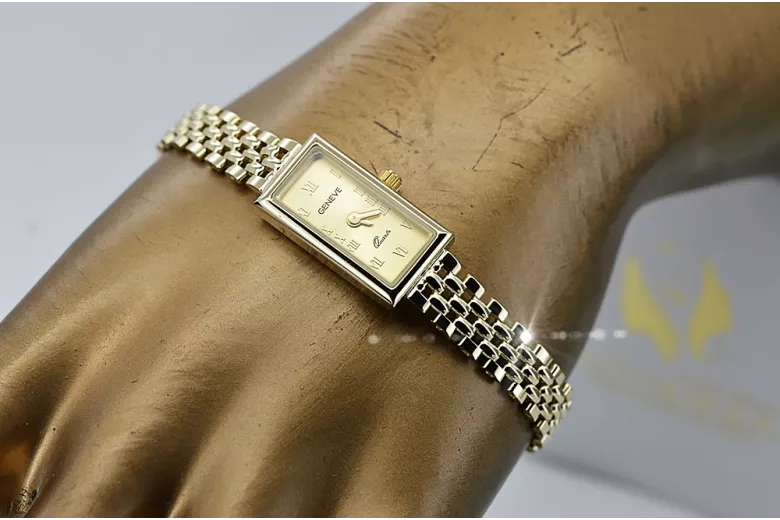 Gold Ladies Watch ★ Zlotychlopak.pl ★ Puritate de aur 585 333 Preț scăzut!