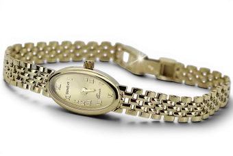 Yellow 14k 585 gold beautiful lady Geneve watch lw128y
