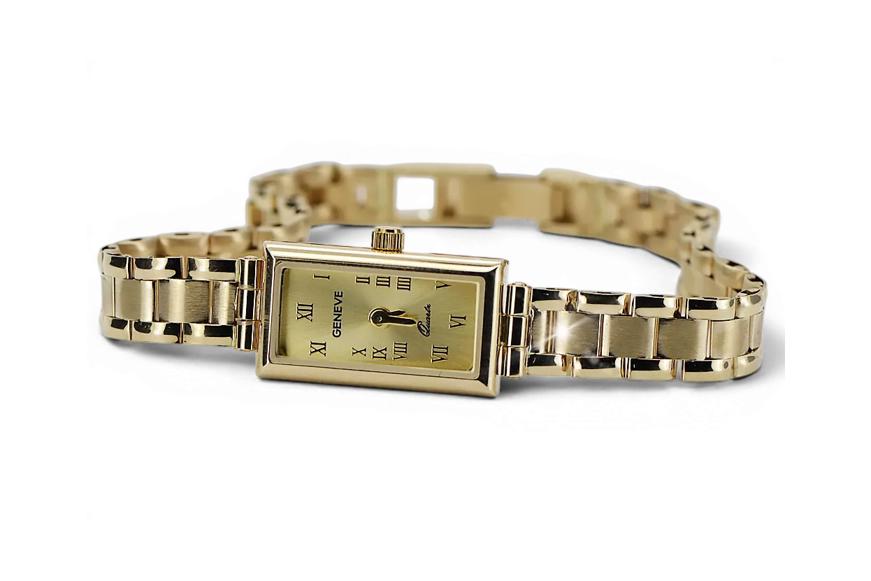 Gold Damenuhr ★ zlotychlop.pl ★ Gold Reinheit 585 333 Niedriger Preis!
