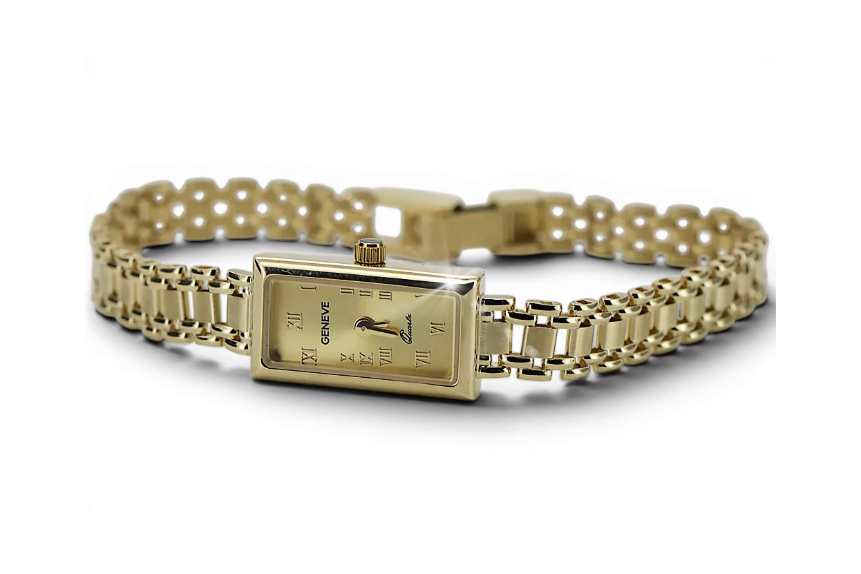 Gold Damenuhr ★ zlotychlop.pl ★ Gold Reinheit 585 333 Niedriger Preis!