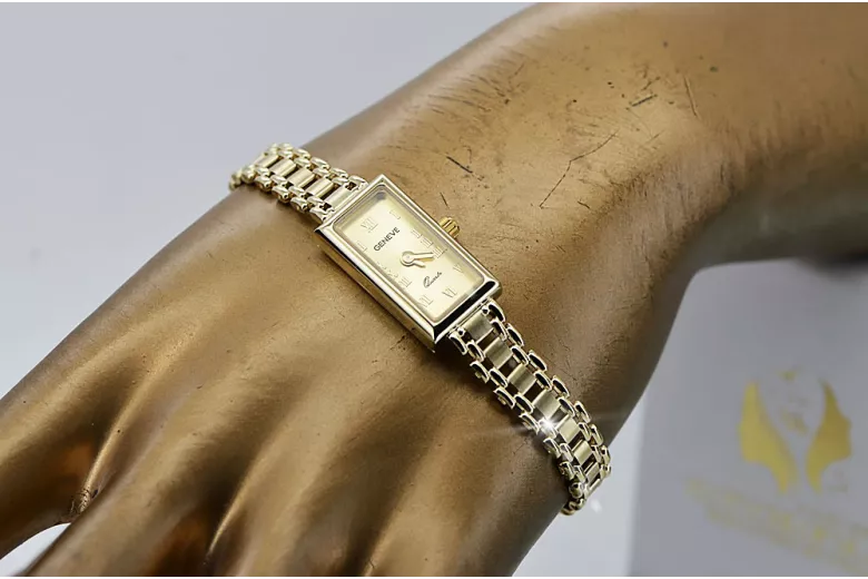 Gold Damenuhr ★ zlotychlop.pl ★ Gold Reinheit 585 333 Niedriger Preis!