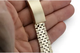 Yellow 14k gold man's Rolex style watch bracelet mbw023y
