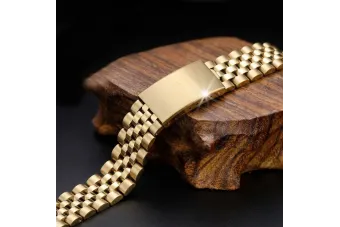 Pulsera de reloj de oro rosa amarilla ★ russiangold.com ★ oro 585 333 bajo precio