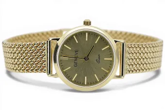 Gold bărbați ceas Geneve ★ Zlotychlopak.pl ★ Puritate de aur 585 333 Preț scăzut!