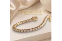 Gelb 14K Gold Zirkone Tennis Armband TBC002Y